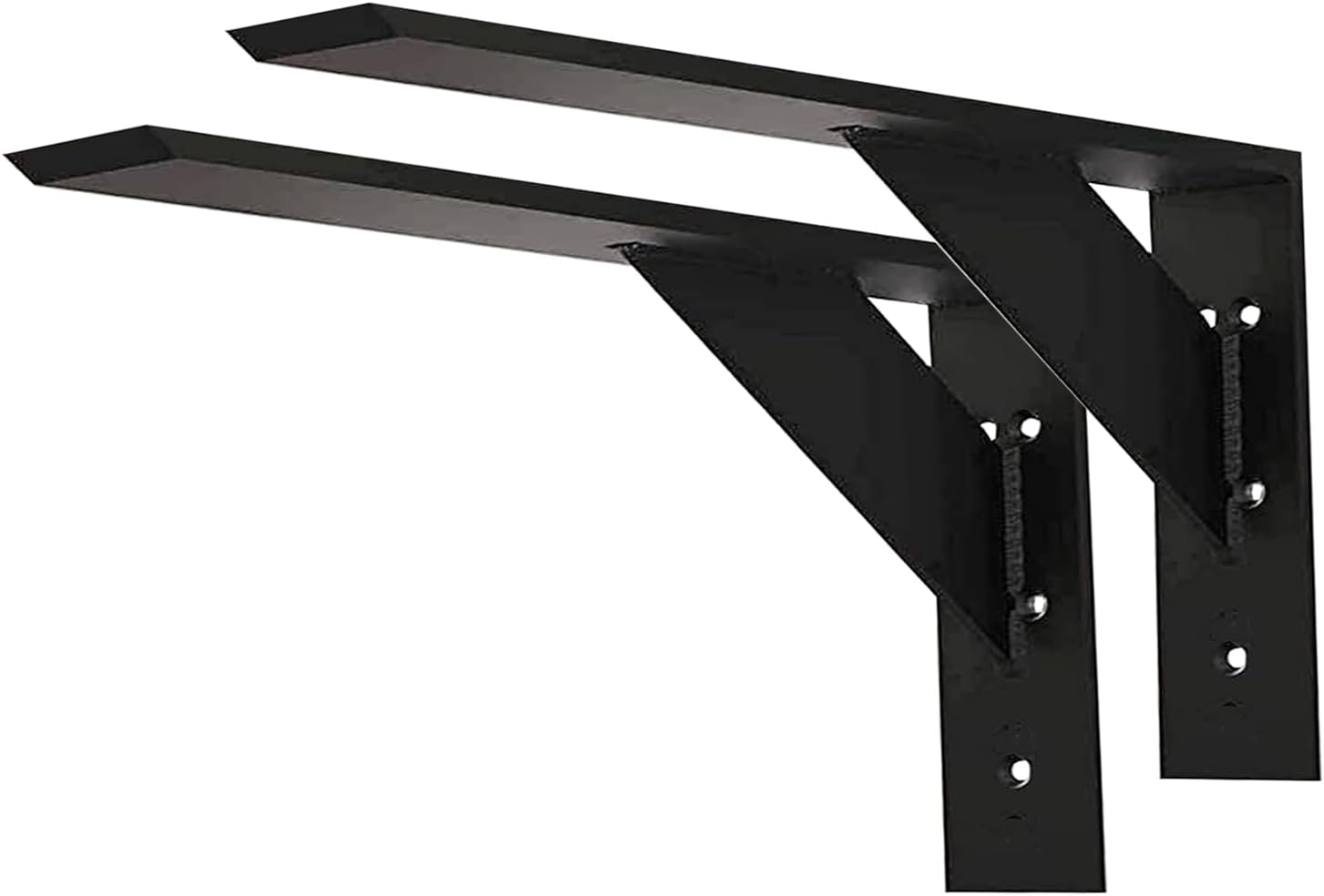 Countertop Support Bracket 20 Inch Heavy Duty Granite Support Bracket 2 Pack 3/8" Thick 20"x12"x2.5" Shelf Bracket Iron Metal Support Brackets for Granite Quartz Wood Laminate Countertops