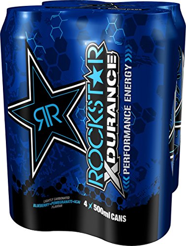 Rockstar Xdurance Blueberry, Pomegranate and Acai 4 x 500ml Cans (Pack of 6, Total 24 Cans)