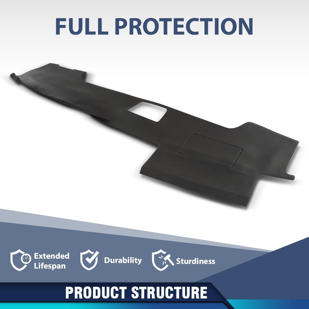 PIT66 TPE Dash Bezel Cover, Compatible with Toyota 4Runner 2003 2004 2005 2006 2007 2008 2009 Dashboard Instrument Panel Black Plastic