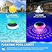 Goallim Floating Pool Lights Solar Powered, 7.6 Inch RGB Upper& Lower Color Changing Solar Pool Lights that Float with Dynamic Lighting Effects, IP68 Waterproof Swimming Pools Light for Party Decor(2)