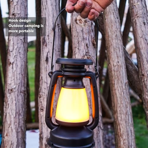 VGEBY LED Vintage Lantern, Outdoor Camping Light, Stepless Dimming, Rechargeable, Bronze, Not Water Resistant - Image 3