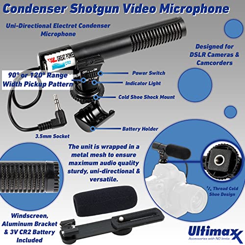 Panasonic Intl. Hc-X2000 Uhd 4K 3G-Sdi/Hdmi Pro Camcorder + 128Gb Memory Card, Condenser Microphone, Deluxe 72” Video Tripod, Spare Battery, Water Resistant Gadget Bag & Much More (22Pc Bundle) #TOP4