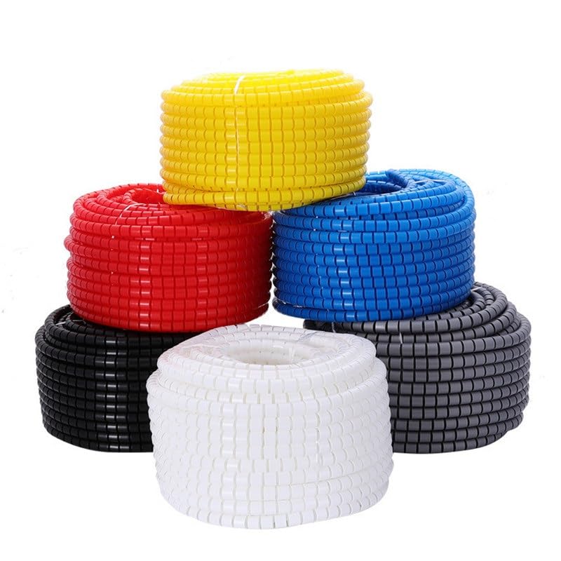 Spiral Protector 1 Meter Line Spiral Wrap Protector Pipe Protection Cover Tube Cable Wire Winding Organizer Wraps Cable(White,16mm x 1meter)