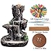 LEAFIS Waterfall Monk Backflow Incense Burner Mountain Tower Incense Holders for Home Office Yoga Aromatcherapy Ornamen (with 120 Cones)
