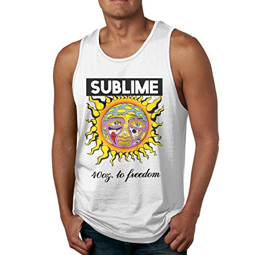 Sublime 40 Oz to Freedom Art メンズ タンクトップ 綿100% 袖なし 夏用 スポーツシャツ タンクトップ コットン 肌着 Sublime 40 Oz to Freedom Art メンズ タンクトップ 綿100% 袖なし 夏用 スポーツシャツ タンクトップ コットン 肌着