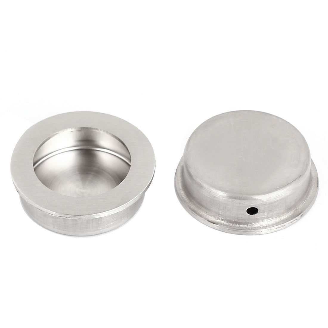 POTUBI Sliding Door Drawer Stainless Steel 40mm Round Recessed Flush Pull Handle 2pcs