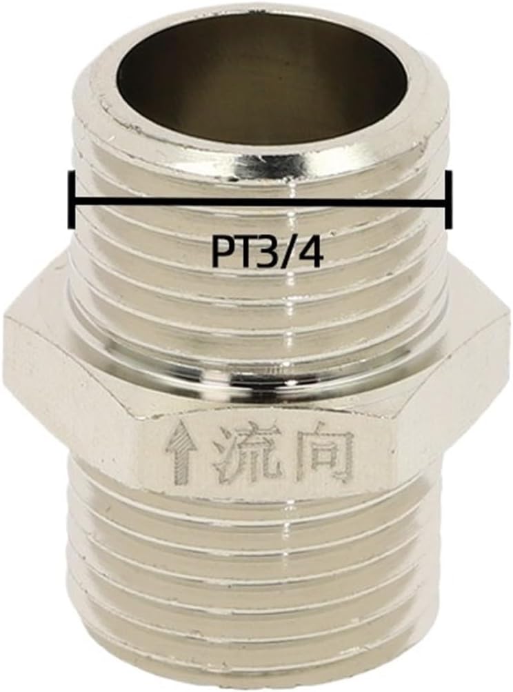 1 PCS toilet check valve 1/2" 3/4" external thread copper nickel-plated one-way valve return water return check valve(Color:DN20 Male X Male 4)