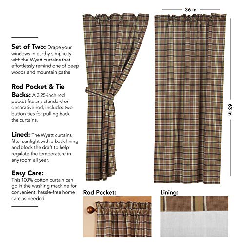 VHC-Brands-Rustic-Lodge-Window-Wyatt-Short-Curtain-Panel-Pair-Khaki-Tan VHC Brands Rustic Lodge Window Wyatt Short Curtain Panel Pair Khaki Tan