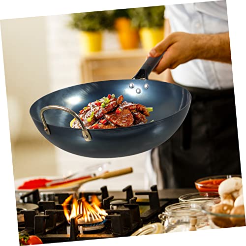 Wok de hierro Unomor con mango de madera miniatura 3