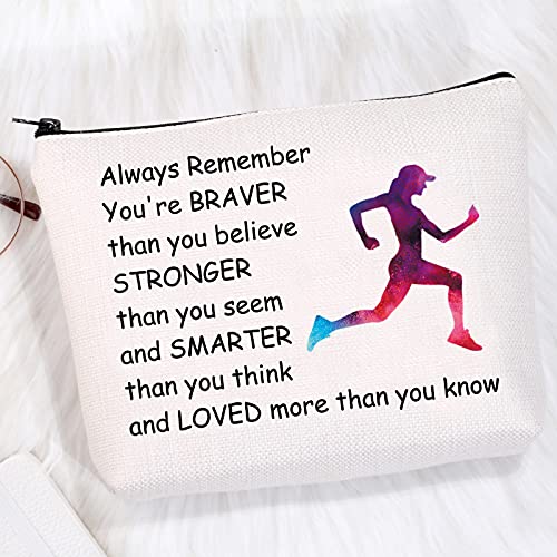 Running Gifts For Her Running Lover Gifts Runner Makeup Bag Cosmetic Pouch Cross Country Running Gift For Runners Teens Women Zipper Pouch Travel Toiletry Bag Organizer (Runner Cosmetics Bag) #TOP5