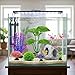 9 Pack Fish Tank Decorations Set Aquarium Decor Rock Cave Hideout, Artificial Aquarium Plants Plastic Betta Leaf Hammock Goldfish Betta Fish Tank Accessories Small Large Fish Bowl Ornaments