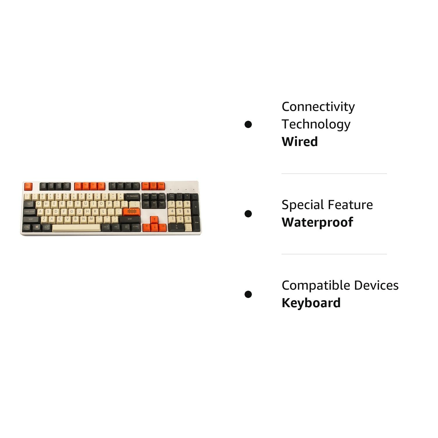 YMDK Carbon Top Print Keycaps - Thick PBT, OEM Profile, For 87 Key MX Mechanical Keyboards