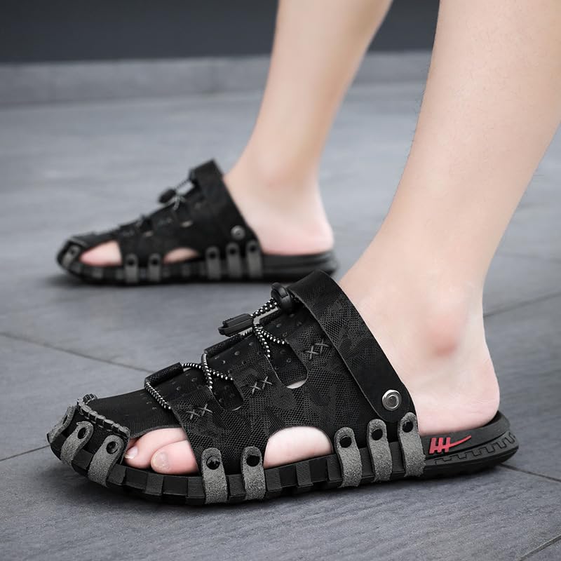 Men's Breathable Sandals - Solid Color Casual3