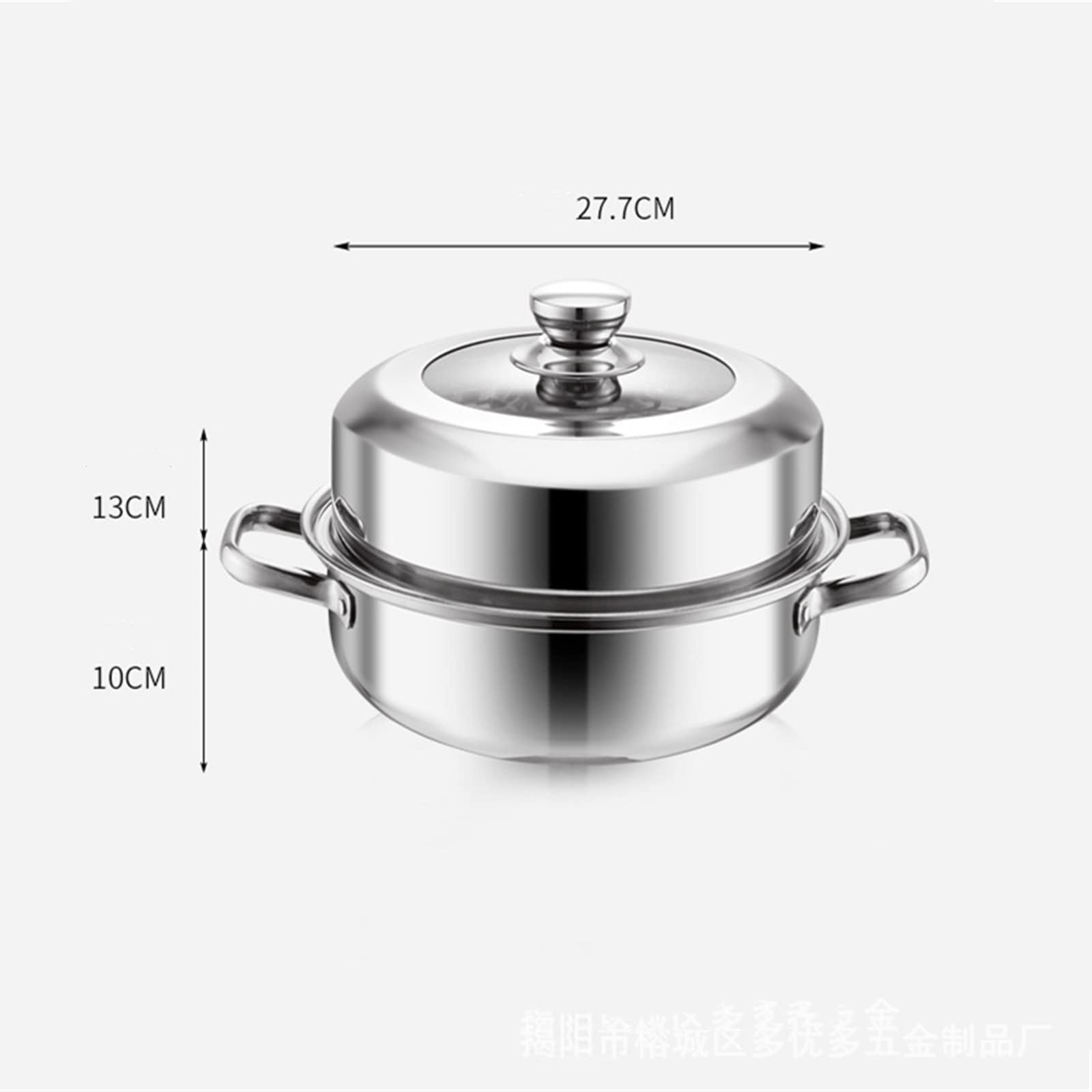 Vaporera de Acero Inoxidable Vaporera Espesada Sopa De Una Sola Capa Olla Caliente para Uso en la Cocina