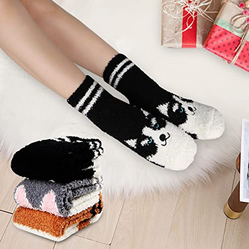 Image of Benefeet Sox Womens Fuzzy Socks Girls Cute Slipper Sock Funny Fluffy Winter Warm Soft Cozy Plush Indoor Sleep Sock