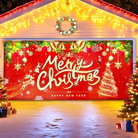 Bhyhok 7x16 ft Christmas Banner Cover