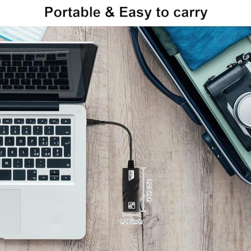 Image of USB Ethernet Adapter, USB 3.0 to 10 /100 Gigabit Ethernet LAN Network Adapter, RJ45 Ethernet Adapter for MacBook, PC, Desktop, Laptop with Windows 10 /8 /7, Linux, Mac OS AE-770UG