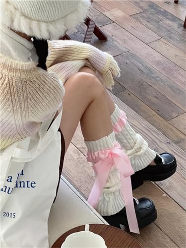 Women Girls Kawaii Y2k Leg Warmers Knitted Lolita Japanese Style Harajuku Gothic Cute Winter Cuff Ankle Heap Sock3