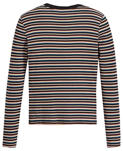 Levi's Long-Sleeve Baby Tee, Donna, Reanna Stripe Caviar, Xxs - 4