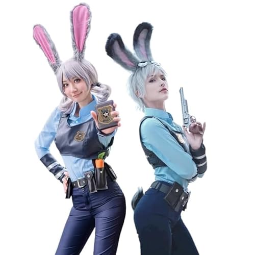 [fanituhan] ジュディ コスプレ 衣装 警察服 制服セット 学園祭 パーティー イベント 撮影 ハロウィン クリスマス お祭り 遊園地 人気キャラクター (ジュディ, M)のサムネイル