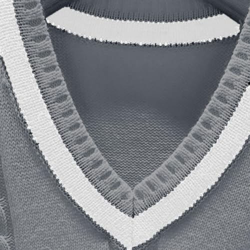 Girls Boys Preppy Sweater Vest V Neck Knitted Sweater Teen School Vest Warm Sleeveless Jacket Pullover Waistcoat Fall Clothes3