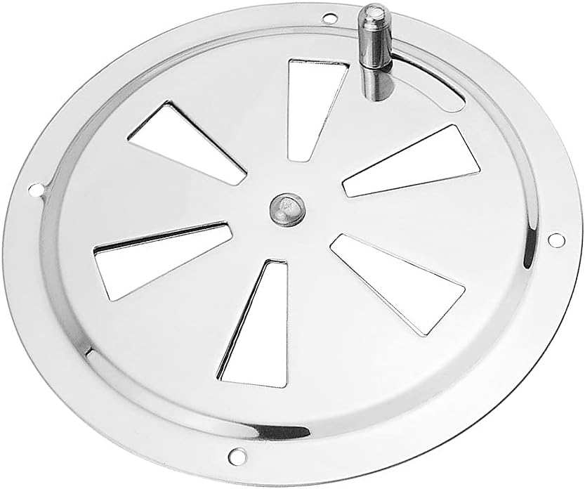 WSH 4in BBQ Smoker Air Vent,Stainless Steel Pinwheel Grill Smoker