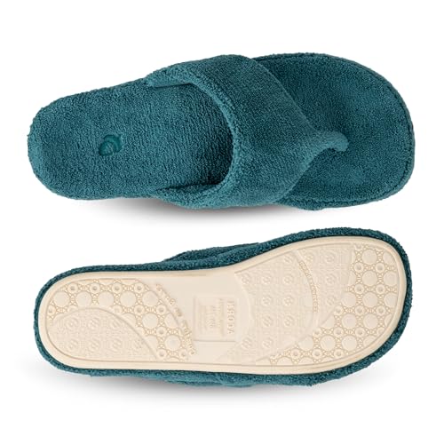 Acorn Women's Spa Thong Slippers with Cloud Contour Comfort - Arch Support and Plush Fluffy Terry Lining, Perfect for Beach, Camping, Poolside, or Bathroom Wear4