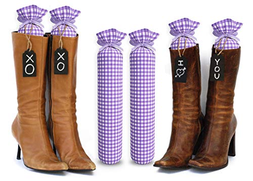 My Boot Trees, Boot Shaper Stands For Closet Organization. Many Patterns To Choose From. 1 Pair. (Purple Plaid) #TOP5