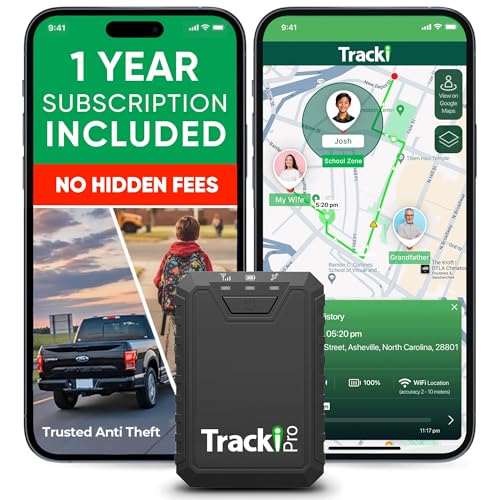 Image of Tracki Pro GPS Tracker for Vehicles, Subscription Required, Cancel Anytime - Track Cars & Assets for Months - Hidden GPS Tracker for Car (Tracker + 1Y Subs.)