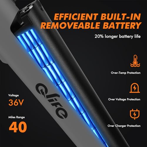 Image of Qlife Cityone Electric Bike for Adults & Teens, Step-Through Commuter Ebike, 1000W Peak Motor, 55-Mile Range, 48V Removable Battery, 26-Inch City Tires, 7-Speed, Up to 20+ MPH