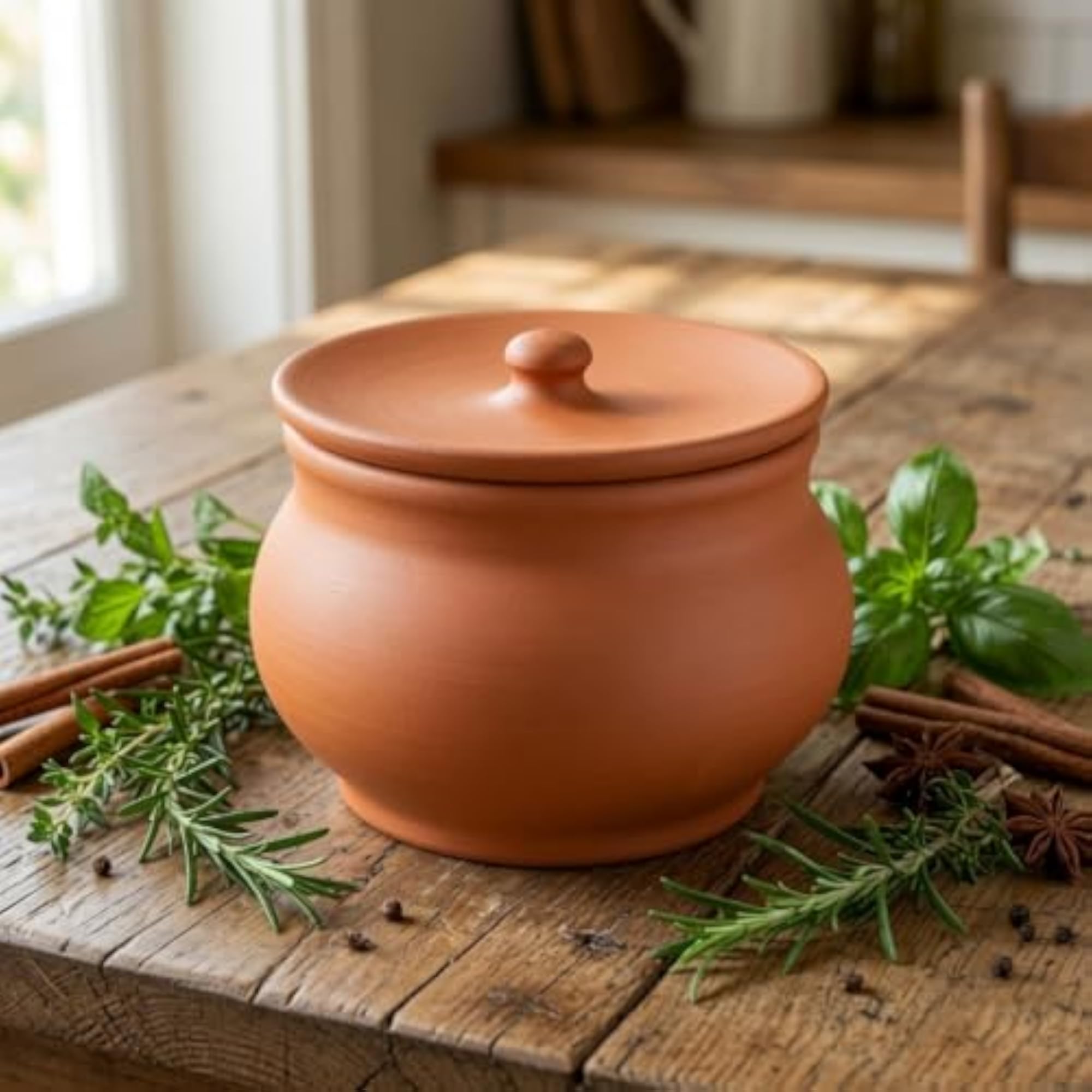 750ml Unglazed Mud Clay Pot for Thick Curd Making