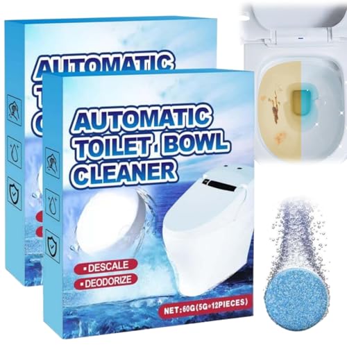 24PCS Toilet Bowl Cleaner Tablets,Toilet Cleaner Tablets,Heavy Duty Toilet Descaler,Powerful Toilet Bowl Cleaner Tablet/s,Limescale Remover Toilet B/owl Clean/er,Strong T/oilet Descaler for Stains