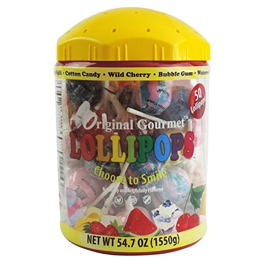 Original Gourmet 50ct Lollipop Tub, Lollipops and Suckers, Storage Container