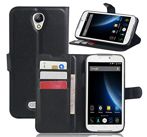 PREVOA ® ? Funda para DOOGEE X6 X6S X6 Pro - Flip PU Leather Funda Case Protictive Carcasa para DOOGEE X6 X6S X6 Pro Smartphone - Negro