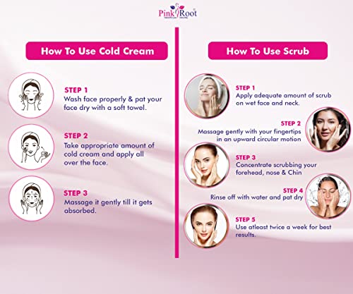 Image of Pink Root Cocoa Butter Cold Cream 500gm with De-Tan Scrub 500gm