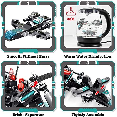 OKKIDY Robot Building Toys for Boys Age 6 7 8 9 10+ Year Old, 577 PCS Construction Toy 25-in-1 STEM Learning Toy Creative Building Bricks Educational Engineering Vehicles Blocks Kit Gift for Kids&Girl