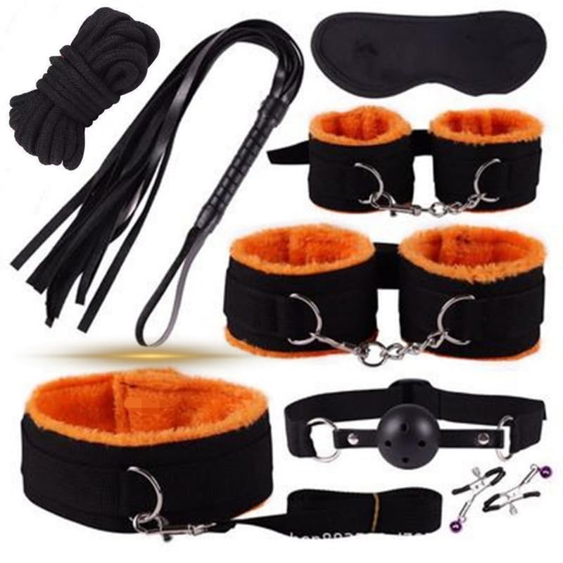 Cadeau pour couple set d'exercice de hanche orange 8 pièces