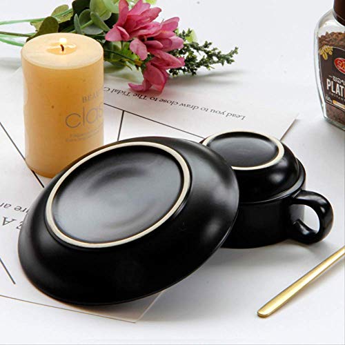 Tasse à café en céramique noire mate 180ml vaisselle de table moderne