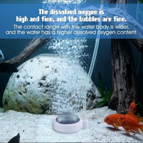 Image of SynHHergyx Fish Tank Bubbler 2 Inch Aquarium Air Stone Fish Tank Nano Air Bubble Stone High Dissolved Oxygen Diffuser (No Air-Pumps and Air-Tube)