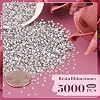 5000PCS 3mm Resin Rhinestones in Bulk (Clear), Bedazzling Flatback Crystals for Crafts DIY Nail Decoration, Gems Charms for Tumbler Shoes Clothing Fabric with Pickup Pen and Tweezers #1