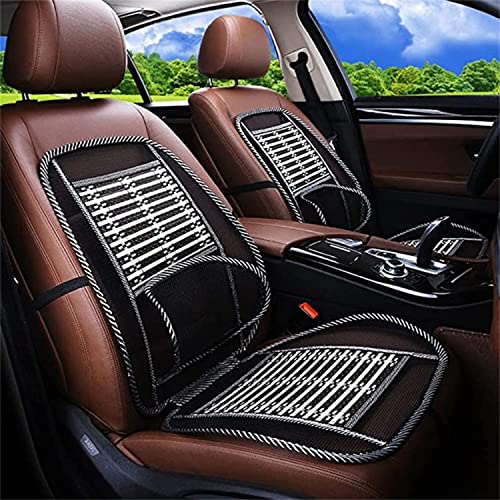 Ergonomic Bamboo Car Seat Pad,Car Seat Office Chair Bamboo Chip Cover Cushion With Wire Mesh Lumbar Back Support,Breathable Cool Black Mesh With Strap Comfortable Ventilate Support Cushion Pad (1 Pcs) #TOP1