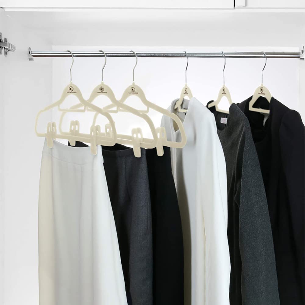 sysoon – Lot de 20 pinces à cintres en velours pour pantalons