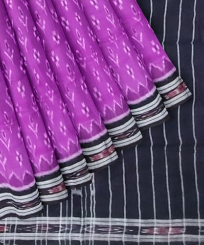 Image of Nuapatna Cotton Saree of Odisha Ikkat Orissa Traditional Handloom Sari | Bomkai | Pata | Nuapatana | sambalpuri saree | khandua patta sare | without Blouse S9