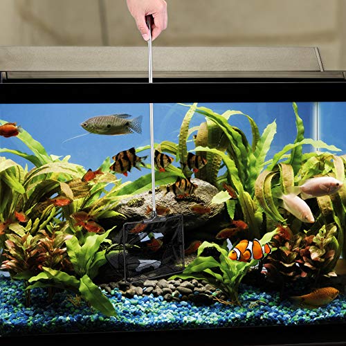 Image of Lpraer Aquarium Fish Net with Extendable Stainless Steel Long Handle Fine Mesh Net for Fish Tank