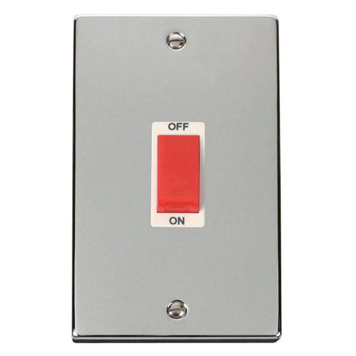 Polished Chrome 2 Gang Size 45A Switch