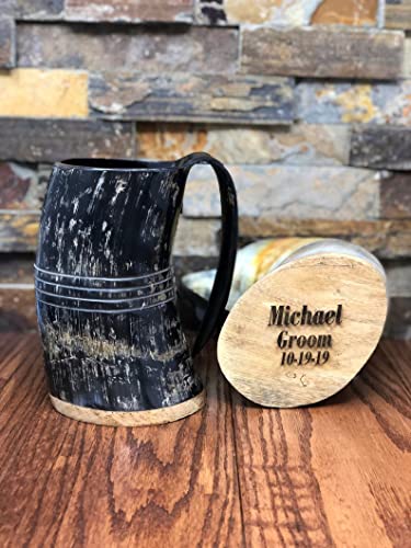 Unique Custom Buffalo Horn Mug Personalized Gift #TOP2