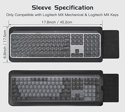 Funda para Logitech MX Keys Teclado Mecánico Inalámbrico Estuche Protector Negro 2