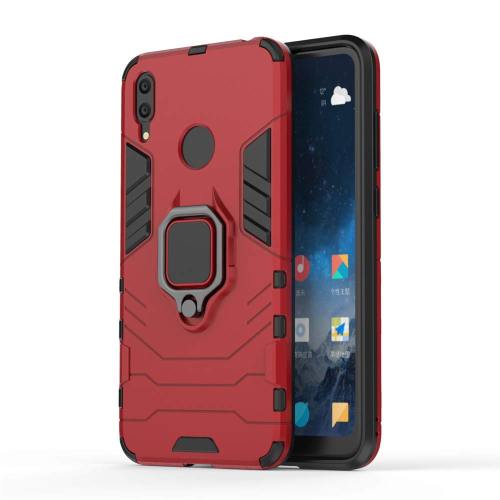 CHcase Huawei P40 Pro Funda, Anillo Metálico Sujeción Soporte Antichoque Rígido Caja (Funciona con el Montaje de Coche Magnético) Doble Capa Sólido Case Carcasa para Huawei P40 Pro -Black Plus Gray — view 30