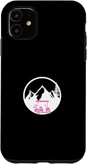 iPhone 11 Golfers style mountains and golf cart stylish pink golf Case