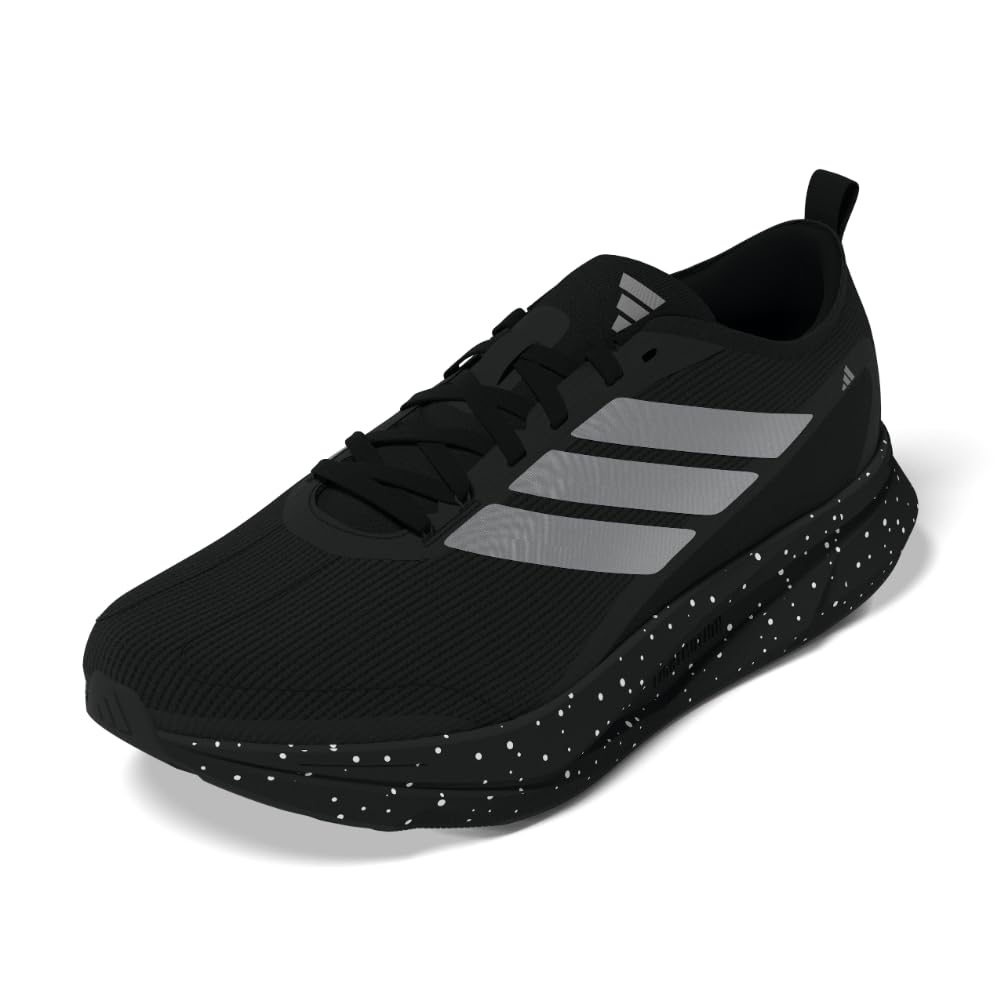 adidas Men's Jogit Running Sneaker, Black/Iron Metallic/White, 12